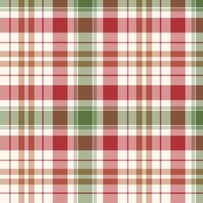 S ✹ Rustic Christmas Plaid in Candy Red, Green, Brown, and Ivory