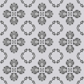 Elegant Lux Geo Textured Tile - Silver Gray Ivory, Large