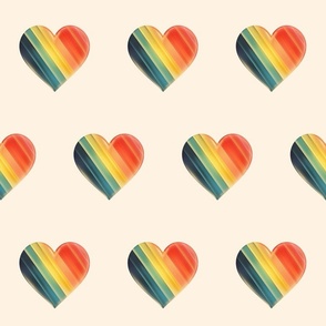 Small Radiant Rainbow Heart - Vibrant Love Emblem