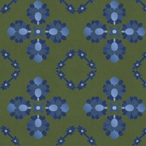 Elegant Lux Geo Textured Tile - Dark Green Blue