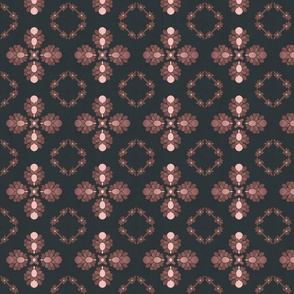 Elegant Lux Geo Textured Tile - Dark Teal Taupe
