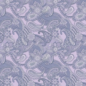Romantic Lilac Paisley Elegant Patterns and Romantic Hues , small