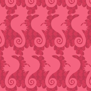 Seahorse Silhouettes - Pink and Red