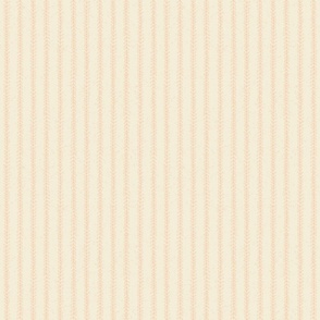 Peach Fuzz Hand Drawn Vertical Stripes Vines with Leaves on Linen White - Small Scale