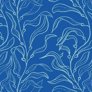 [L] Coastal Sea Kelp Forest - Signature Blue #P230459
