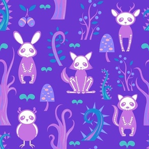 Pastel Goth Woodland Creatures In A Spooky Cute Forest