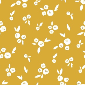 Petite blooms: subtle floral pattern in yellow L