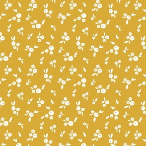 Petite blooms: subtle floral pattern in yellow S