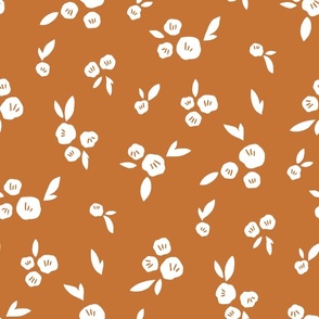 Petite blooms: subtle floral pattern in orange L