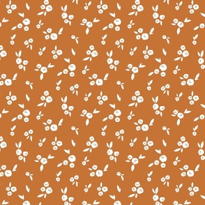 Petite blooms: subtle floral pattern in orange S