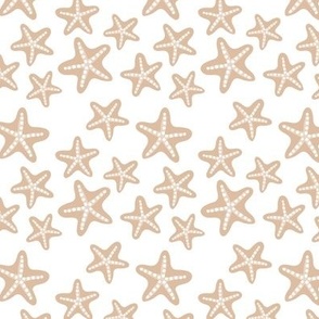 Boho style classic starfish - Summer island ocean vibes beach design sand on white SMALL 