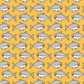 5x5.42 Sharks on yellow