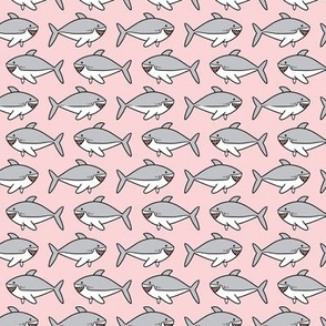 5x5.4 Sharks on pink 