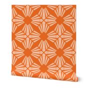 Art Deco 20s Geometric Sunbeams tangerine pumpkin spicy fiery orange