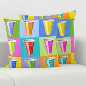 Pop Art Multicoloured Party Cups (medium)