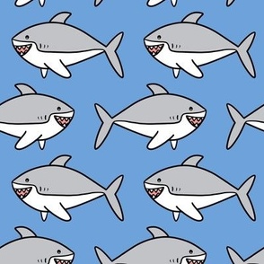 12x13 Sharks on blue
