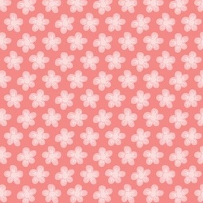 Whimsical Daisy Floral on Two Tone on Peach Background