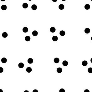 Large -  black and white 3 dots