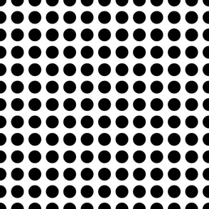 Large -  black and white symmetrical dots