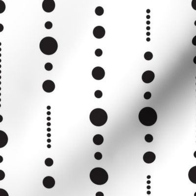 Large -  black and white dotted lines