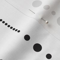 Large -  black and white dotted lines