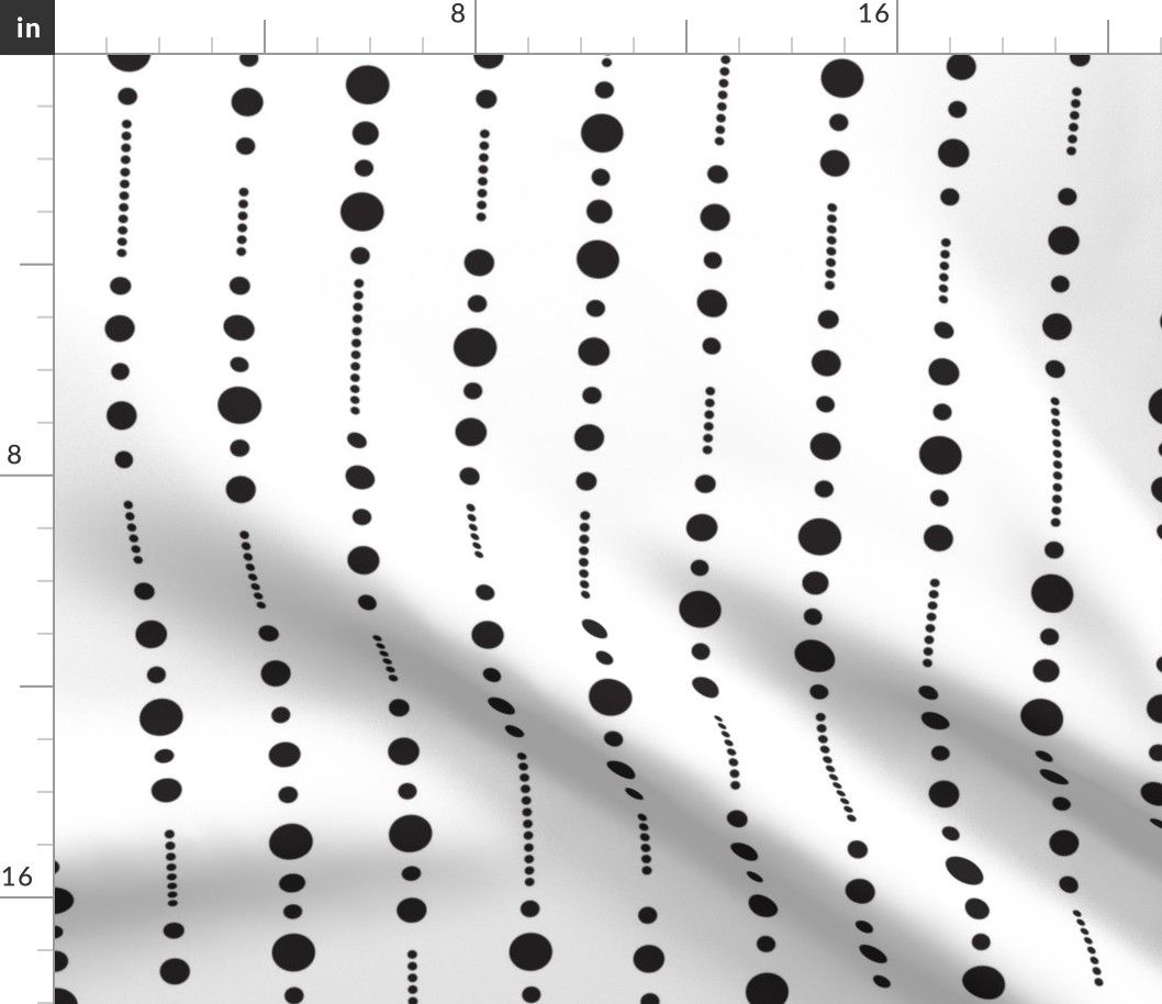 Large -  black and white dotted lines