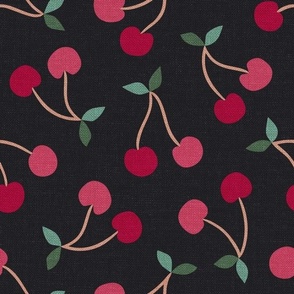 Sweet Cherries (L), Noir Black {textured}