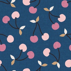 Sweet Cherries (L), Dark Blue {textured}