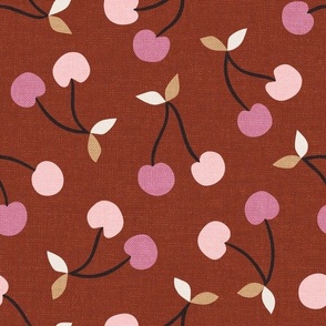 Sweet Cherries (L), Rust Brown {textured}