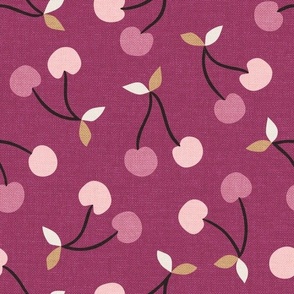 Sweet Cherries (L), Magenta Pink {textured}
