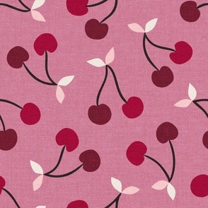 Sweet Cherries (L), Rose Pink {textured}