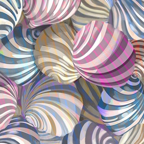 Shells and Stripes Large Print