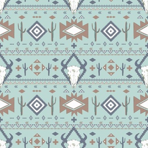 Western Aztec Pattern in mint