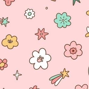 Cute doodle flowers 