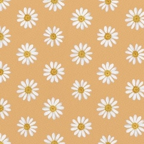White daisy on gold 24in