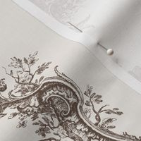 Brown engravings on linen - medium