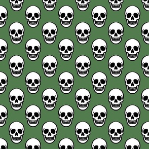 (SMALL) Simple Skull Green Background