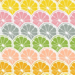 Citrus Summer Rainbow Stripes in Bright Colors: Large