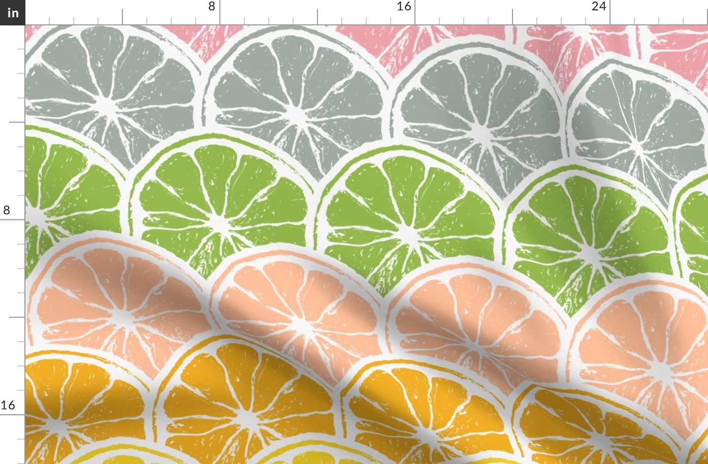 Citrus Summer Rainbow Stripes in Bright Colors: Large