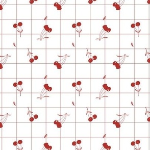 Grid - Cherry (FABRIC SCALE)