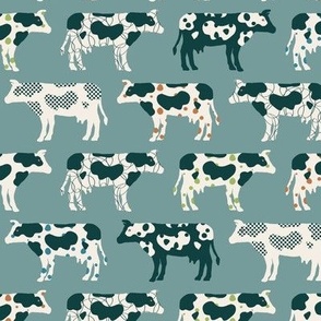 Cows on Blue - Small