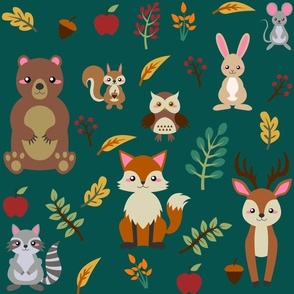 Cottagecore Woodland Forest Animal Friends and Florals