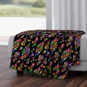 Maximalism Rainbow Floral Black 