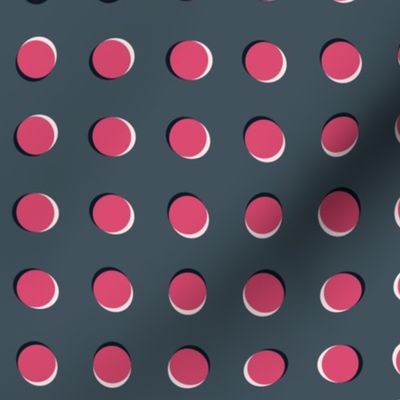 Waving Walls - Pink Geometric Circle Pattern