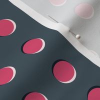 Waving Walls - Pink Geometric Circle Pattern