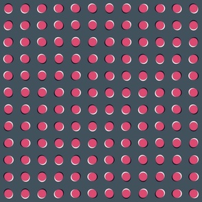 Waving Walls - Pink Geometric Circle Pattern