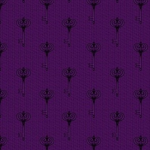 Gothic Little Keys Black And Dark Purple