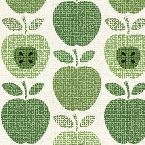 Minimalist Textured Apples - GS Green Medium Scale