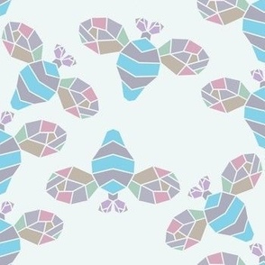 Geometric Bees Child Wallpaper Pastel