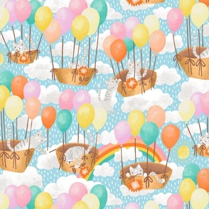 Kittens in the Clouds having the Purrrrrfect Party with Balloons  // Medium